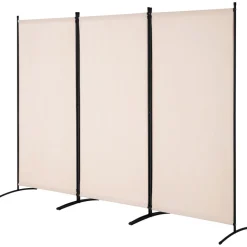 VEVOR Room Divider, 3 Panel Room Divider, Folding Privacy Screen and Portable Partition Divider for Room Separation, Freestanding Room Partitions for Office, Bedroom, Study, Beige