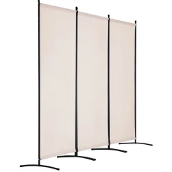 VEVOR Room Divider, 3 Panel Room Divider, Folding Privacy Screen and Portable Partition Divider for Room Separation, Freestanding Room Partitions for Office, Bedroom, Study, Beige