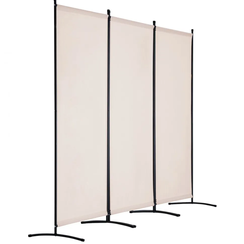 VEVOR Room Divider, 3 Panel Room Divider, Folding Privacy Screen and Portable Partition Divider for Room Separation, Freestanding Room Partitions for Office, Bedroom, Study, Beige