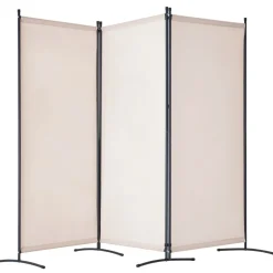 VEVOR Room Divider, 3 Panel Room Divider, Folding Privacy Screen and Portable Partition Divider for Room Separation, Freestanding Room Partitions for Office, Bedroom, Study, Beige