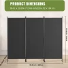 VEVOR Room Divider, 3 Panel Room Dividers and Folding Privacy Screens, Fabric Partition Room Dividers for Office, Bedroom, Dining Room, Study, Freestanding, Gray