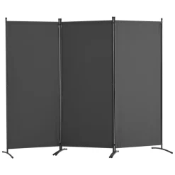 VEVOR Room Divider, 3 Panel Room Divider, Folding Privacy Screen and Portable Partition Divider for Room Separation, Freestanding Room Partitions for Office, Bedroom, Study, Grey