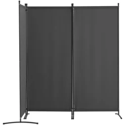 VEVOR Room Divider, 3 Panel Room Divider, Folding Privacy Screen and Portable Partition Divider for Room Separation, Freestanding Room Partitions for Office, Bedroom, Study, Grey