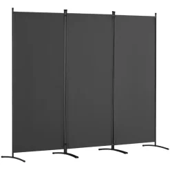 VEVOR Room Divider, 3 Panel Room Divider, Folding Privacy Screen and Portable Partition Divider for Room Separation, Freestanding Room Partitions for Office, Bedroom, Study, Grey