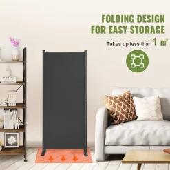 VEVOR Room Divider, 3 Panel Room Divider, Folding Privacy Screen and Portable Partition Divider for Room Separation, Freestanding Room Partitions for Office, Bedroom, Study, Grey