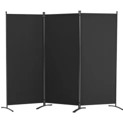 VEVOR Room Divider, 3 Panel Room Dividers and Folding Privacy Screens, Fabric Partition Room Dividers for Office, Bedroom, Dining Room, Study, Freestanding, Black