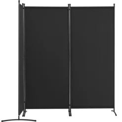 VEVOR Room Divider, 3 Panel Room Dividers and Folding Privacy Screens, Fabric Partition Room Dividers for Office, Bedroom, Dining Room, Study, Freestanding, Black