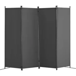 VEVOR Room Divider, 4 Panel Room Dividers and Folding Privacy Screens, Fabric Partition Room Dividers for Office, Bedroom, Dining Room, Study, Freestanding, Light Gray