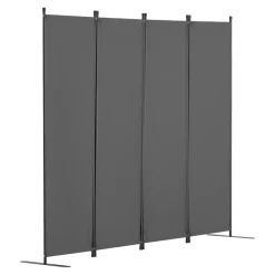 VEVOR Room Divider, 4 Panel Room Dividers and Folding Privacy Screens, Fabric Partition Room Dividers for Office, Bedroom, Dining Room, Study, Freestanding, Light Gray
