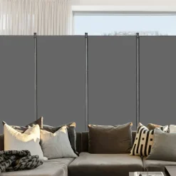 VEVOR Room Divider, 4 Panels Room Divider, Folding Privacy Screen and Portable Partition Divider for Room Separation, Freestanding Room Partitions for Office, Bedroom, Study, Grey