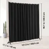 VEVOR Room Divider, Portable Panel Room Divider with Wheels Curtain Divider Stand, Freestanding Room Divider Privacy Screen for Office, Bedroom, Dining Room, Study, Black