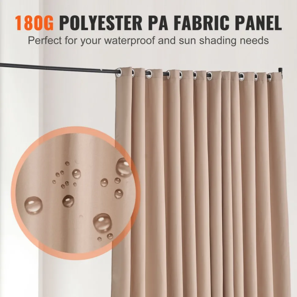 VEVOR Room Divider, Portable Panel Room Divider with Wheels Curtain Divider Stand, Freestanding Room Divider Privacy Screen for Office, Bedroom, Dining Room, Study, Brown