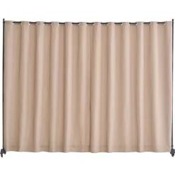 VEVOR Room Divider, Portable Panel Room Divider with Wheels Curtain Divider Stand, Freestanding Room Divider Privacy Screen for Office, Bedroom, Dining Room, Study, Brown
