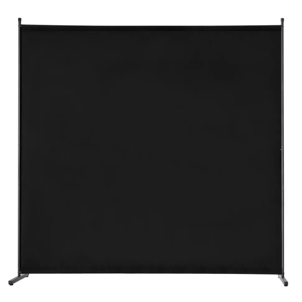 VEVOR Room Divider, Single Panel Room Divider, 6FT Privacy Screen Indoor, Partition Divider for Room Separation, Freestanding Room Divider Panel for Office, Bedroom, Black