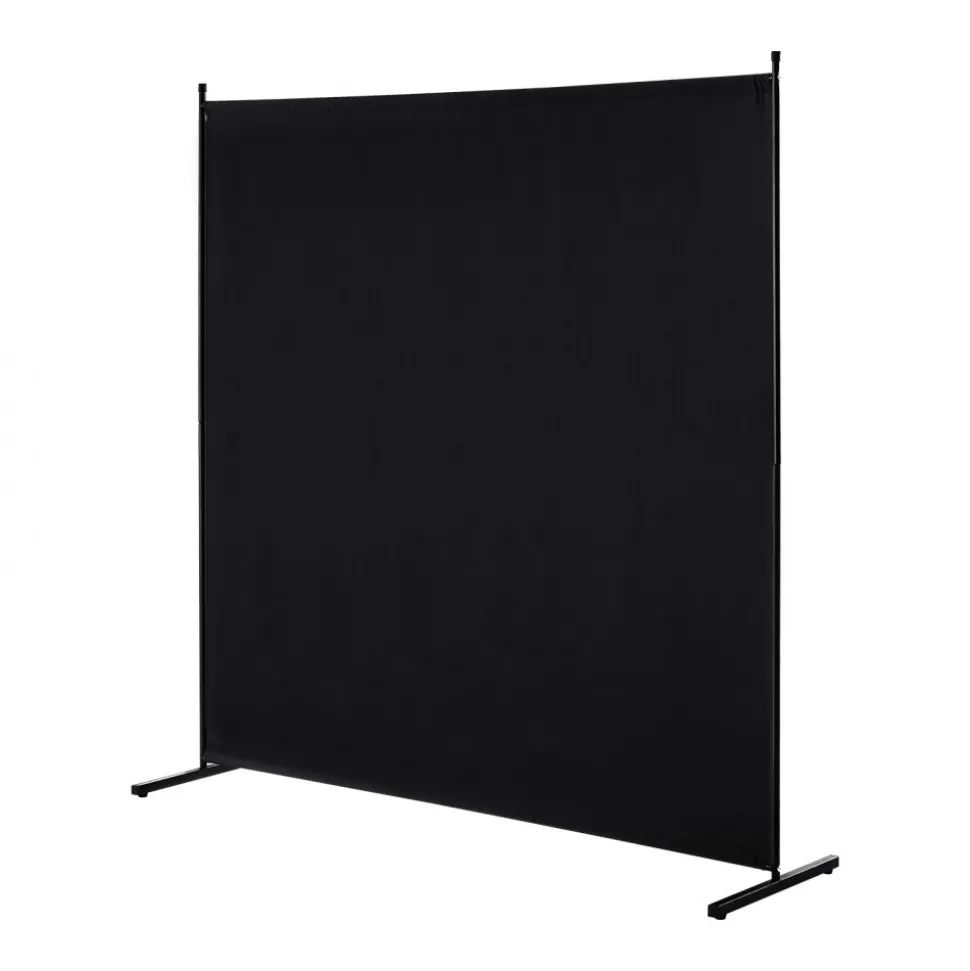 VEVOR Room Divider, Single Panel Room Divider, 6FT Privacy Screen Indoor, Partition Divider for Room Separation, Freestanding Room Divider Panel for Office, Bedroom, Black