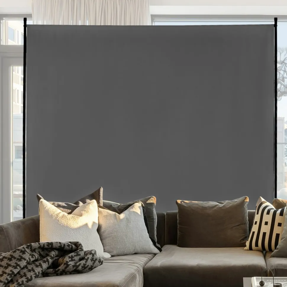 VEVOR Room Divider, Single Panel Room Divider, 6FT Privacy Screen Indoor, Partition Divider for Room Separation, Freestanding Room Divider Panel for Office, Bedroom, Grey