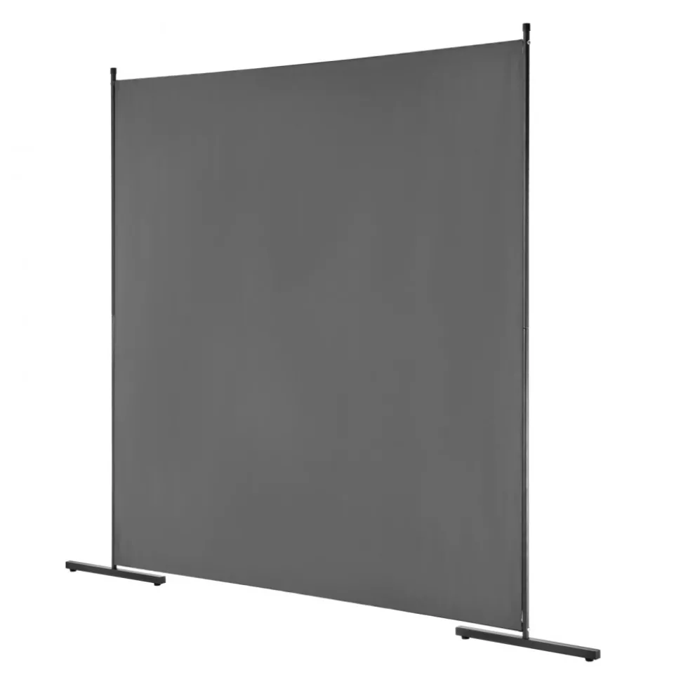 VEVOR Room Divider, Single Panel Room Divider, 6FT Privacy Screen Indoor, Partition Divider for Room Separation, Freestanding Room Divider Panel for Office, Bedroom, Grey