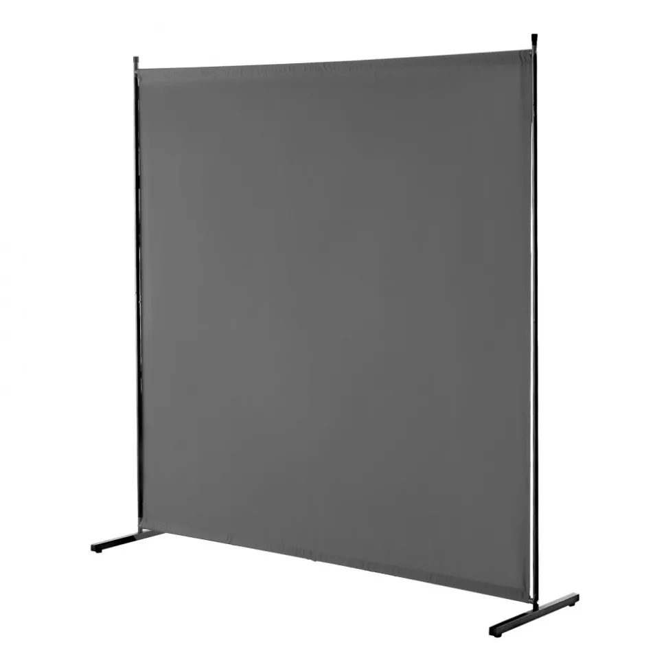 VEVOR Room Divider, Single Panel Room Divider, 6FT Privacy Screen Indoor, Partition Divider for Room Separation, Freestanding Room Divider Panel for Office, Bedroom, Grey