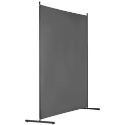 VEVOR Room Divider, Single Panel Room Divider, 6FT Privacy Screen Indoor, Partition Divider for Room Separation, Freestanding Room Divider Panel for Office, Bedroom, Grey