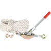 VEVOR Rope Puller, 3/4 Ton (1,653 lbs) Pulling Capacity, with 100' of 0.6" dia. Rope, 2 Hook, Come Along Winch, Heavy Duty Ratchet Power Puller Tool for Moving Boats, Securing Items, Transporting Logs