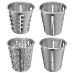 VEVOR Rotary Cheese Grater, Zinc Alloy Rotary Vegetable Mandoline, Manual Cheese Mandoline with 5 Stainless Steel Cutting Cones, Manual Vegetable Grater with 2.5L Bowl, Rotary Shredder with Suction Ba
