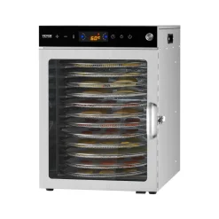 VEVOR Rotary Food Dehydrator Machine, 12 Stainless Steel Trays, 800W Electric Food Dryer with Adjustable Temp & 24-Hour Timer, Food-Dehydrator for Jerky, Meat, Fruit, Vegetables, Herbs, Dog Treats