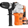 VEVOR Rotary Hammer Drill, 1-9/16 in SDS-Max Cordless, Heavy Duty 20V Battery Powered Rotary Hammer, Including 2 Batteries, Charger, Drill Bit, Pointed Chisel, Carrying Case, for Concrete, Masonry