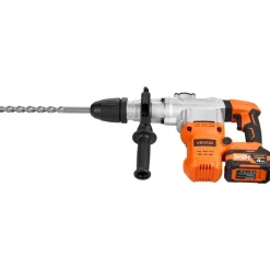 VEVOR Rotary Hammer Drill, 1-9/16 in SDS-Max Cordless, Heavy Duty 20V Battery Powered Rotary Hammer, Including 2 Batteries, Charger, Drill Bit, Pointed Chisel, Carrying Case, for Concrete, Masonry