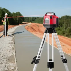 VEVOR Rotary Laser Level Kit, 2650ft 360-Degree Self Leveling Red Horizontal Laser Transit,with Heavy-duty Tripod, Receiver, Remote Control, Toolcase, IP66 Waterproof, 0.06in/100ft for Construction