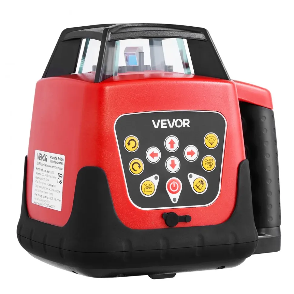 VEVOR Rotary Laser Level Kit, 1650ft 360-Degree Self Leveling Red Horizontal Laser Transit,with Tripod,Receiver,Remote Control, Scale,Toolcase, IP66 Waterproof, 0.80in/100ft Precision for Construction