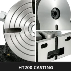 VEVOR Rotary Table 8Inch Horizontal Vertical HV8 Precision 3MT Milling Drilling Machine Vernier Reading Milling Drilling Boring