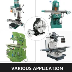 VEVOR Rotary Table 8Inch Horizontal Vertical HV8 Precision 3MT Milling Drilling Machine Vernier Reading Milling Drilling Boring