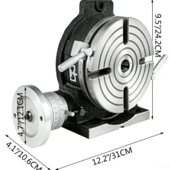 VEVOR Rotary Table 8Inch Horizontal Vertical HV8 Precision 3MT Milling Drilling Machine Vernier Reading Milling Drilling Boring