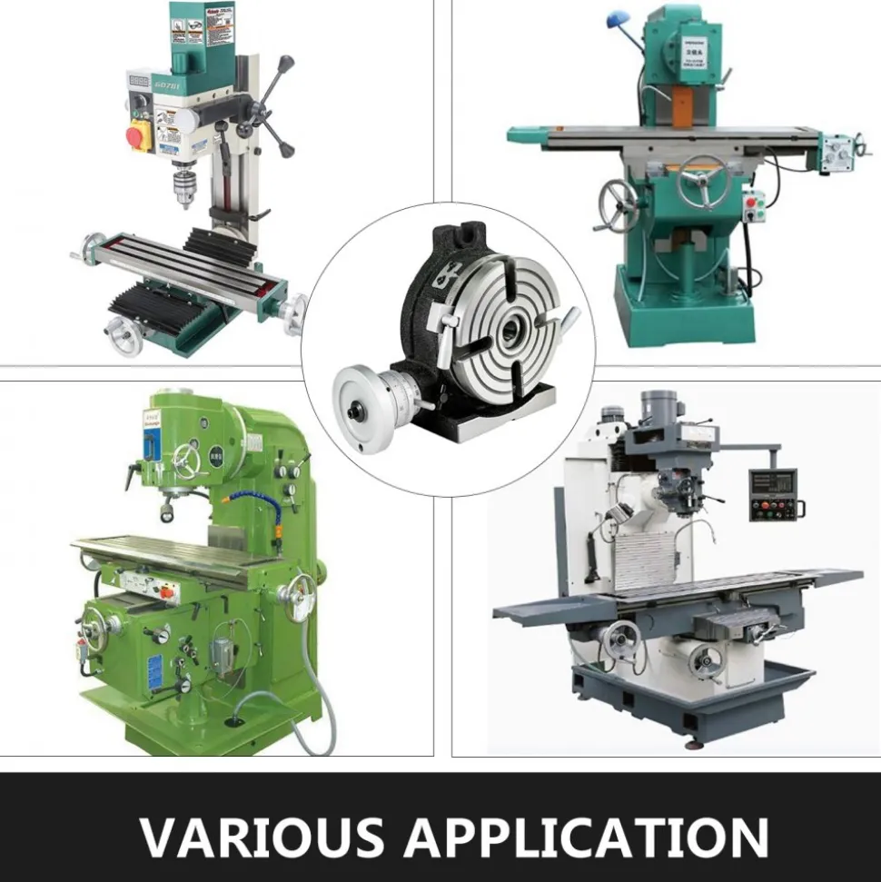 VEVOR Rotary Table 6inch(150mm) Horizontal Vertical Milling Table 2/5inch(10mm) 4-Slot Milling Rotary Table MT-2 Rotary Table for Milling with Indexing Plate Set for Precision Milling Drilling