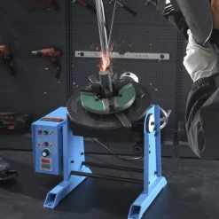 VEVOR Rotary Welding Positioner 50KG, 0-90° Welding Positioning Turntable Table 0.5-6RPM 120W, with 12.4 Inch 3-Jaw Lathe Chuck & Welding Torch Stand Holder for Cutting, Grinding, Assembly, Testing