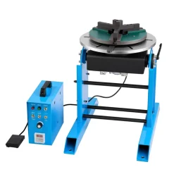 VEVOR Rotary Welding Positioner, 661 lbs Load Capacity, -45° to 90° Tilt Angle Welding Positioner Turntable Table, 0.2-2.5 RPM Speed Control, Electric and Foot Pedal, for Cutting, Grinding, Assembly