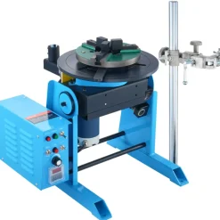 VEVOR Rotary Welding Positioner 66LBS / 30KG, 0-90° Welding Positioning Turntable Table 1-12RPM 80W, with 12.4 Inch 3-Jaw Lathe Chuck & Welding Torch Stand Holder for Cutting, Grinding, Assembly