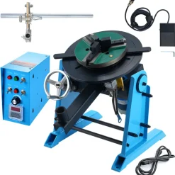 VEVOR Rotary Welding Positioner 66LBS / 30KG, 0-90° Welding Positioning Turntable Table 1-12RPM 80W, with 12.4 Inch 3-Jaw Lathe Chuck & Welding Torch Stand Holder for Cutting, Grinding, Assembly
