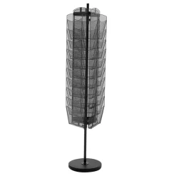 VEVOR Rotating Brochure Display Rack, 30 Pockets Mesh Magazine Literature Display Stand, Portable Floor Standing Magazine Rack, Metal Newspaper Catalog Holders for Shop Exhibitions Office Trade Show