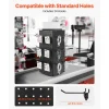 VEVOR Rotating Pegboard Display Stand, 7.4 x 7.4 x 17 in 4-Sided Spinning Peg Board Display with 24 Hooks, Thickened Cold-Rolled Steel Craft Rack Organizer for Grocery Retail Store Jewelry Shop, Black
