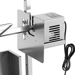 VEVOR Rotisserie Grill, 38W BBQ Outdoor Pig & Lamb Spit Roaster, Charcoal Spit Roaster with 132 LBS Load Capacity & 7-Level Height, Stainless Steel Electric Rotisserie Grill Kit for Camping Outdoor