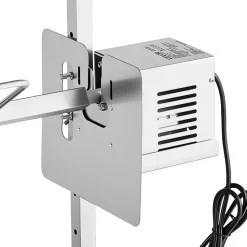 VEVOR Rotisserie Grill, 38W BBQ Outdoor Pig & Lamb Spit Roaster, Charcoal Spit Roaster with 132 LBS Capacity, Wheels & 7-Level Height, Stainless Steel Electric Rotisserie Grill Kit for Camping Outdoor