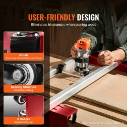 VEVOR Router Sled, 60 inches, Portable and Adjustable Slab Flattening Jig DIY Woodworking Router Sled for Flattening Slabs for Wood Flattening, Home DIY