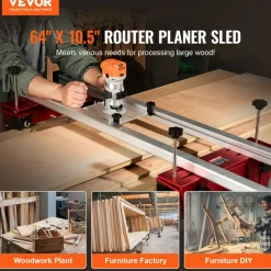 VEVOR Router Sled, 60 inches, Portable and Adjustable Slab Flattening Jig DIY Woodworking Router Sled for Flattening Slabs Wood Flattening Home DIY