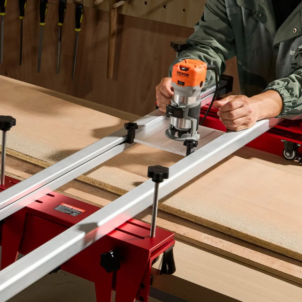 VEVOR Router Sled, 60 inches, Portable and Adjustable Slab Flattening Jig DIY Woodworking Router Sled for Flattening Slabs Wood Flattening Home DIY