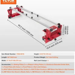 VEVOR Router Sled, 60 inches, Portable and Adjustable Slab Flattening Jig DIY Woodworking Router Sled for Flattening Slabs Wood Flattening Home DIY