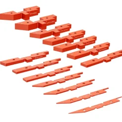 VEVOR Router Table Adjustment Bars, 14-piece Set, Durable Aluminum Construction Blocks for Measuring Depths, Heights, and Angles, Includes Engraved Measurements and Carrying Case, Ideal for Router