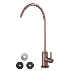 VEVOR Ro Water Faucet, Lead-Free Stainless Steel Faucet, Drinking Water Faucets with Solid Brass Valve, Anti-Rust & Durability Drinking Water Faucets For Kitchen, Bar Counter, Cafe, Antique Bronze
