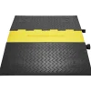 VEVOR Rubber Cable Guard, 5-Channel, 22000 lbs per Axle Load Capacity, Durable Cord Protection Ramp with Hinged Lid for Driveway, Speed Control, and Accessibility Compliance for Both Indoor & Outdo