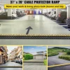 VEVOR Rubber Cable Guard, 3-Channel, 2 x 2.3 in - Durable Cord Protection Ramp for Driveways, 6600 lbs Capacity